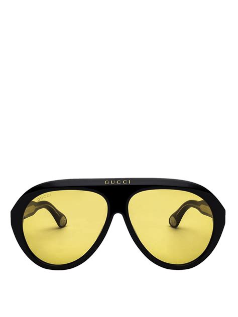 gucci yellow lens sunglasses women's|gucci bedazzled sunglasses.